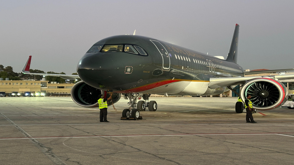 طائرة إيرباص A320neo للملكية الأردنية في مطار ماركا. (المملكة)