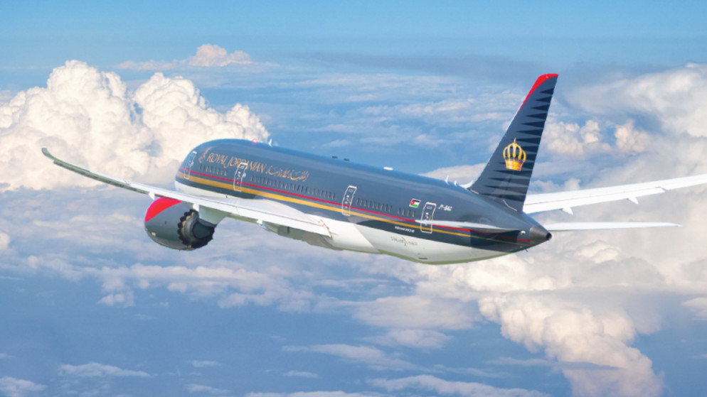 طائرة تابعة للخطوط الجوية الملكية الأردنية. (شركة الملكية الأردنية)