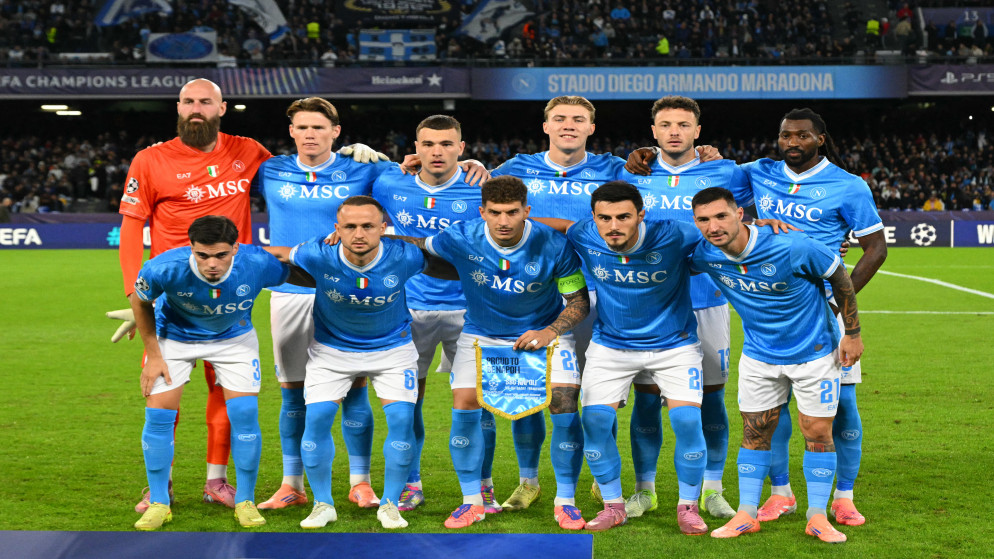 لاعبو فريق نابولي، 4 تشرين الثاني 2025. (أ ف ب)