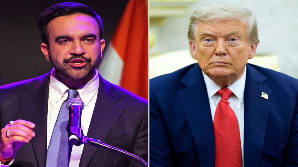 صورة دامجة للرئيس الأميركي دونالد ترامب والفائز برئاسة بلدية نيويورك زهران ممداني.