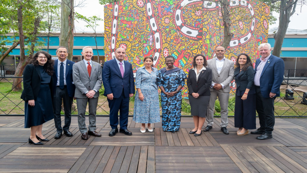 رئيس لجنة أمانة عمّان الكبرى يوسف الشواربة خلال مشاركته في قمة عمداء المدن العالمية C40 في ريو دي جانيرو. البرازيل. (أمانة عمّان)