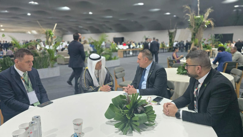 وزير البيئة أيمن سليمان يلتقي وزير النفط الكويتي طارق الرومي على هامش مؤتمر الأطراف في اتفاقية الأمم المتحدة الإطارية بشأن تغير المناخ. البرازيل.