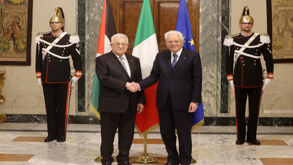 الرئيس الفلسطيني محمود عباس يلتقي الرئيس الإيطالي سيرجيو ماتاريلا. روما. 7 تشرين الثاني 2025. (وكالة الأنباء الفلسطينية "وفا")