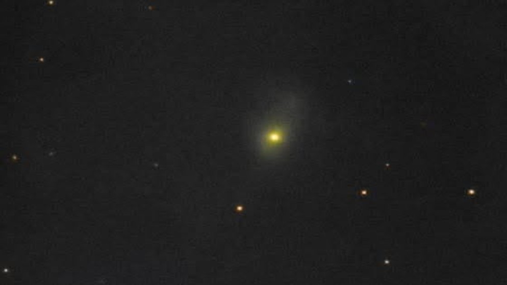 مذنب نادر قادم من الفضاء بين النجوم من صحراء المملكة. (الجمعية الفلكية الأردنية)