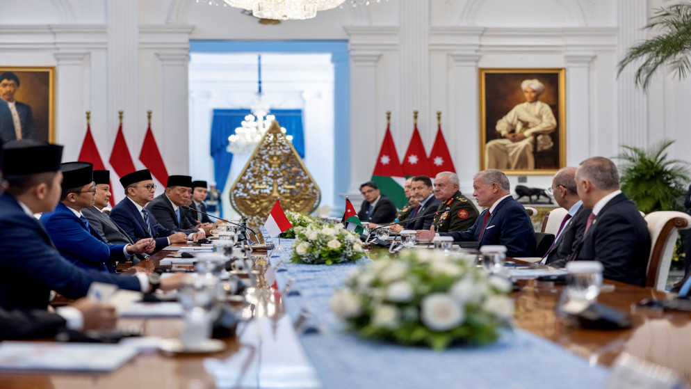 جلالة الملك عبدﷲ الثاني يلتقي بالرئيس الإندونيسي برابوو سوبيانتو. 14 تشرين الثاني 2025. (الديوان الملكي الهاشمي)