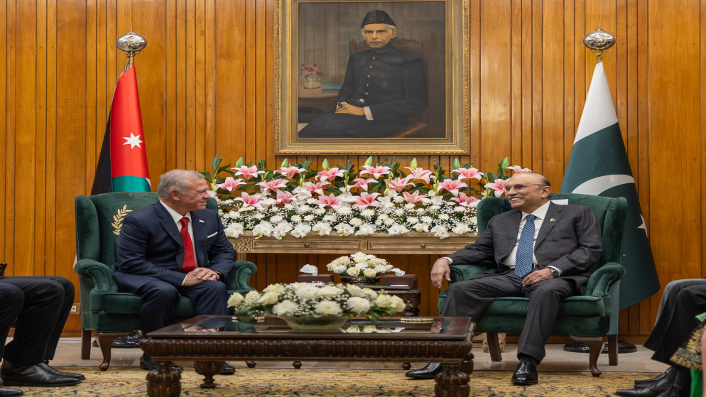 جلالة الملك عبدالله الثاني والرئيس الباكستاني آصف علي زرداري.