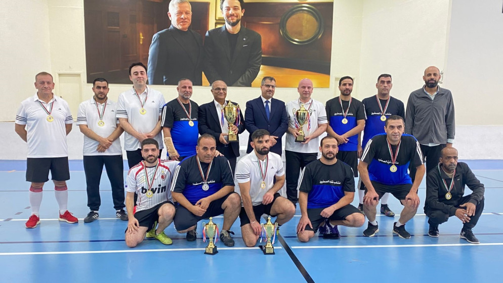 تعادل نقابة الصحفيين وجامعة البترا بخماسي كرة القدم. (نقابة الصحفيين)