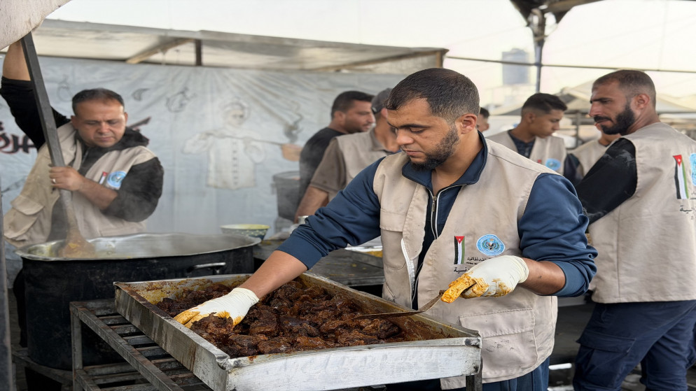 جانب من الحملة الأردنية الإغاثية