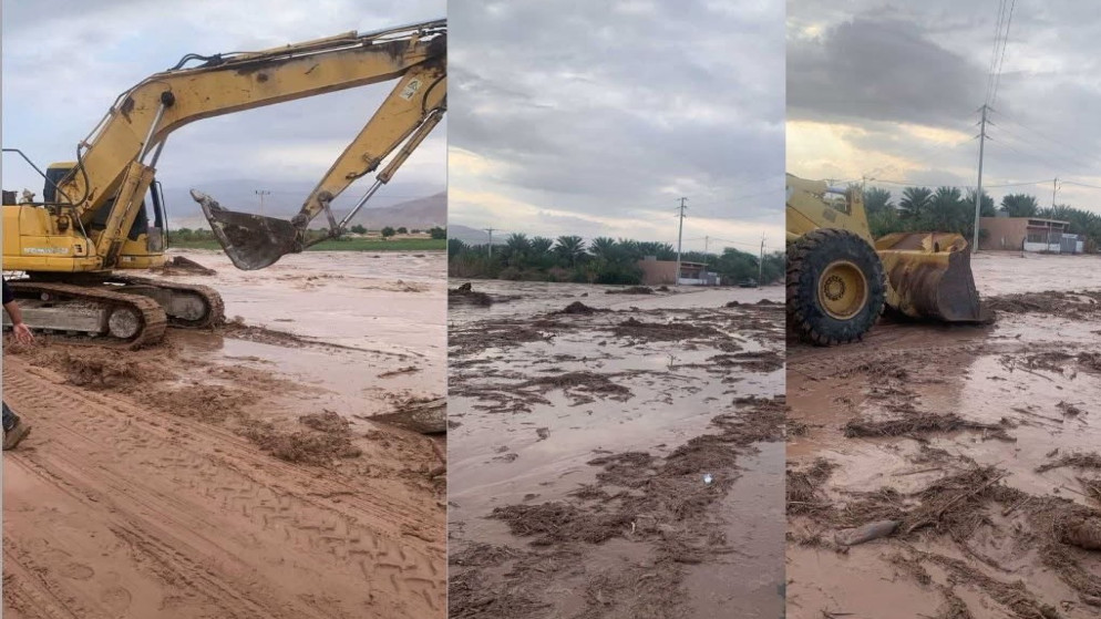 إغلاق طريق وادي عربة مؤقتا بسبب ارتفاع منسوب المياه.