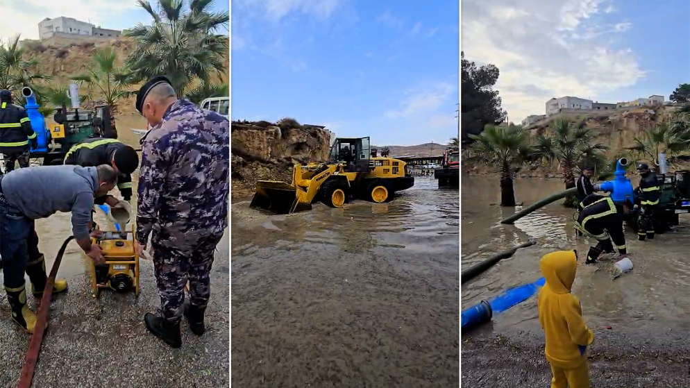 مديرية أشغال الطفيلة تتعامل مع إغلاقات وانجرافات نتيجة الأمطار.