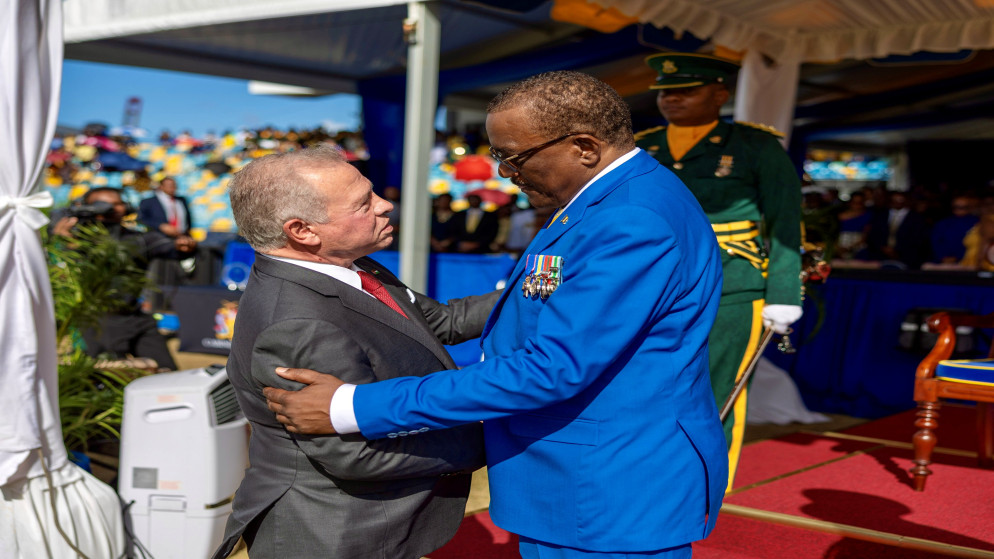 الملك يحضر حفل تنصيب رئيس جمهورية باربادوس. (الديوان الملكي)