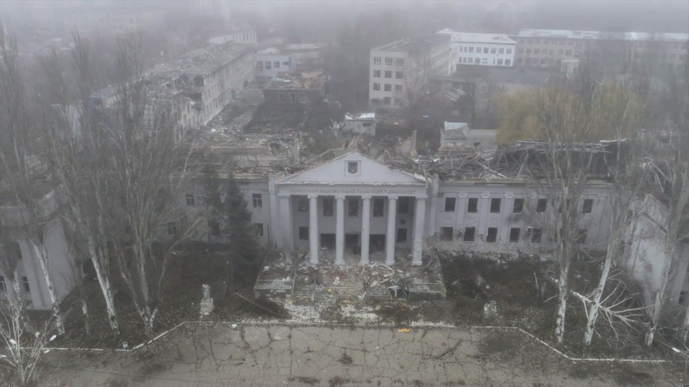 مدينة بوكروفسك شرقي أوكرانيا. (أ ف ب)