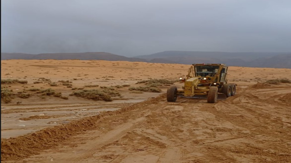 أحد المواقع المتضررة بفعل الأمطار