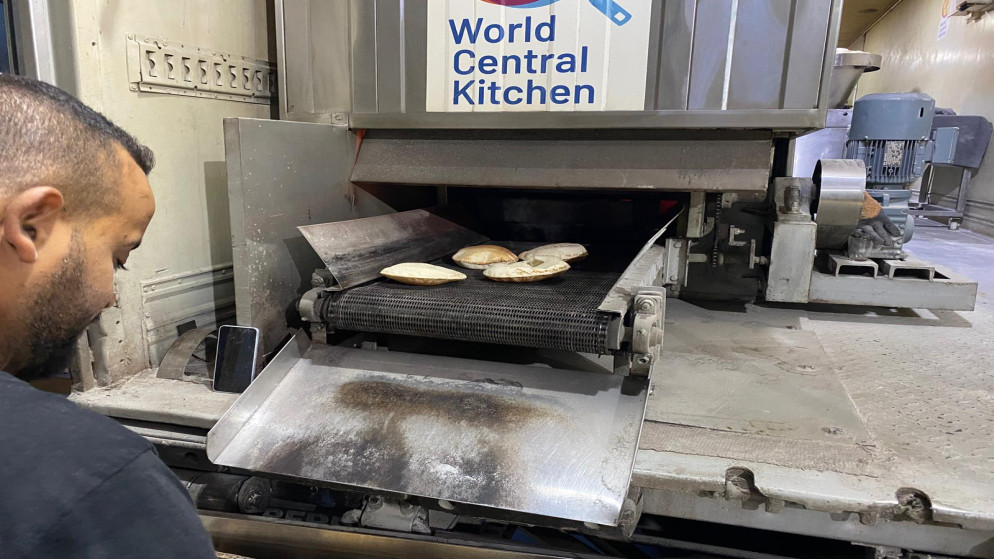 المخبز الأردني المتنقل في غزة.