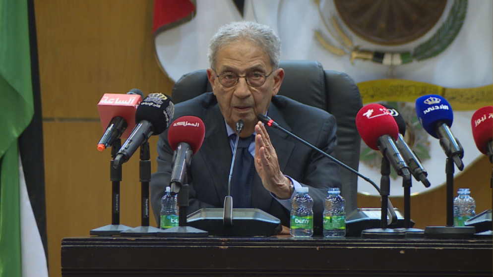 الأمين العام الأسبق لجامعة الدول العربية عمرو موسى، 1/2/2025. (المملكة)