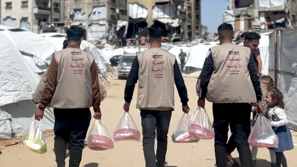 الحملة الأردنية توزع وجبات لأكثر من 60 ألف فلسطيني في غزة خلال رمضان والعيد