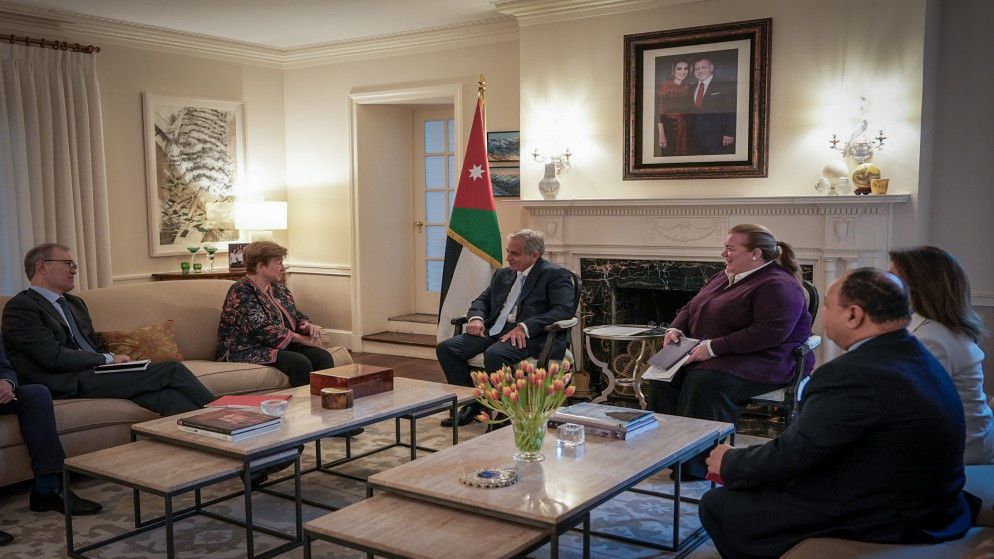 رئيس الوزراء جعفر حسان يلتقي المديرة العامة لصندوق النقد الدولي، كريستالينا جورجييفا