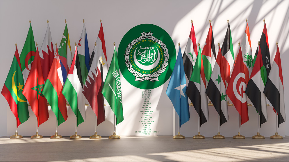 أعلام الدول العربية في مقر جامعة الدول العربية. iStock