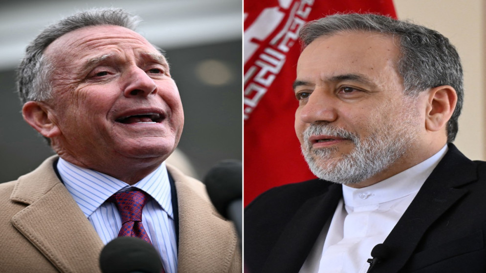 وزير الخارجية الإيراني عباس عراقجي والمبعوث الأميركي إلى الشرق الأوسط ستيف ويتكوف. (أ ف ب)