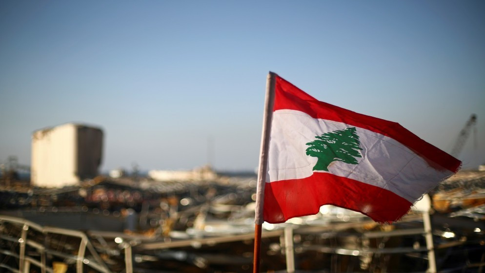 علم لبنان. (أ ف ب)