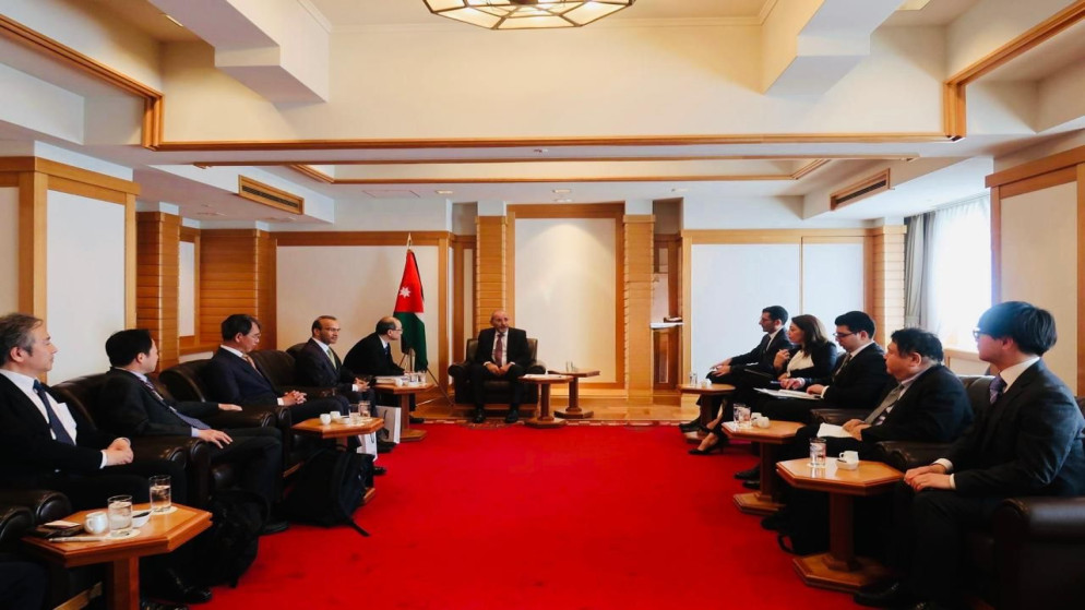 من لقاءات وزير الخارجية أيمن الصفدي في اليابان. (وزارة الخارجية وشؤون المغتربين).