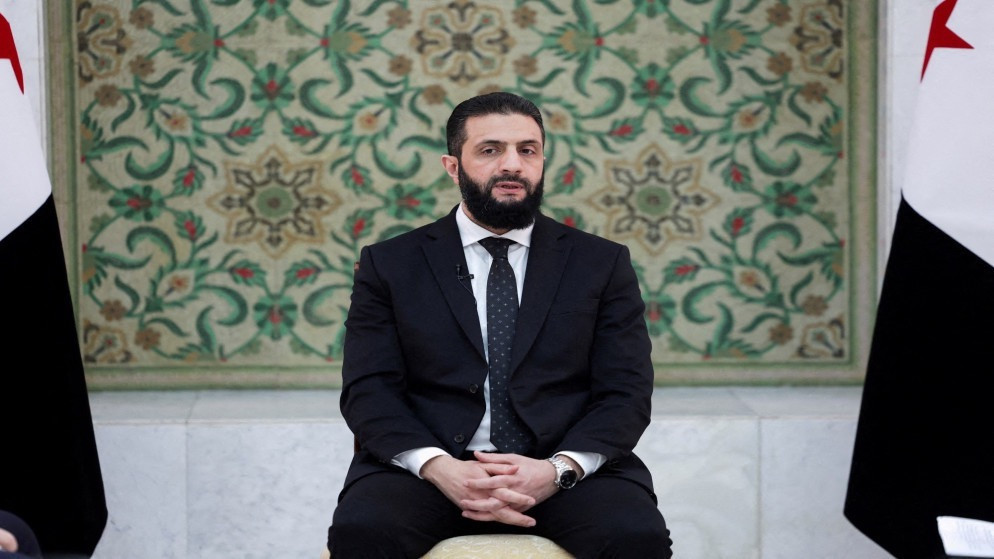 الرئيس السوري أحمد الشرع. 10 آذار 2025. (رويترز)