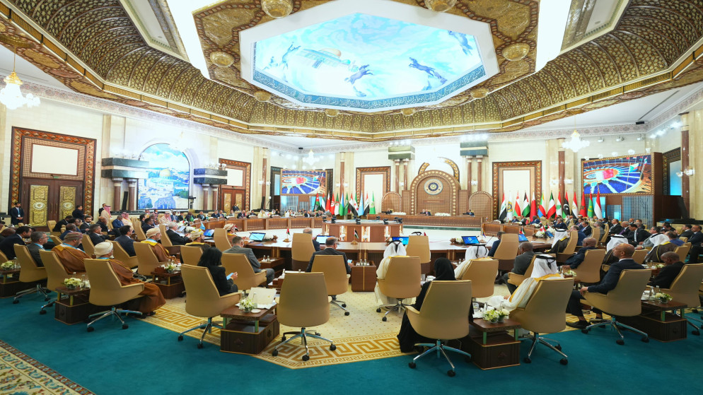 وزراء الخارجية العرب خلال الاجتماع التحضيري لمجلس جامعة الدول العربية على مستوى القمة في دورته الـ34. 15 أيار 2025. (وكالة الأنباء العراقية)