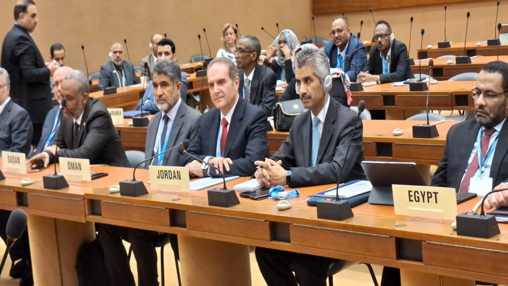 وزير الصحة فراس الهواري يترأس الوفد الأردني المشارك في اجتماعات الدورة الثامنة والسبعين لجمعية الصحة العالمية في جنيف. سويسرا. 21 أيار 2025.