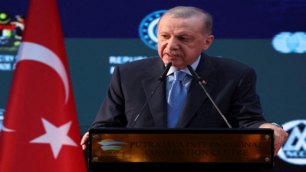 الرئيس التركي رجب طيب أردوغان، 11 شباط 2025. (رويترز)