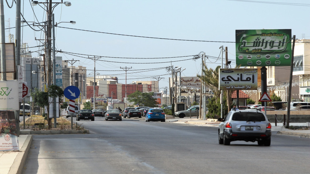 صورة أرشيفية لشارع رئيسي في محافظة إربد. (المملكة)