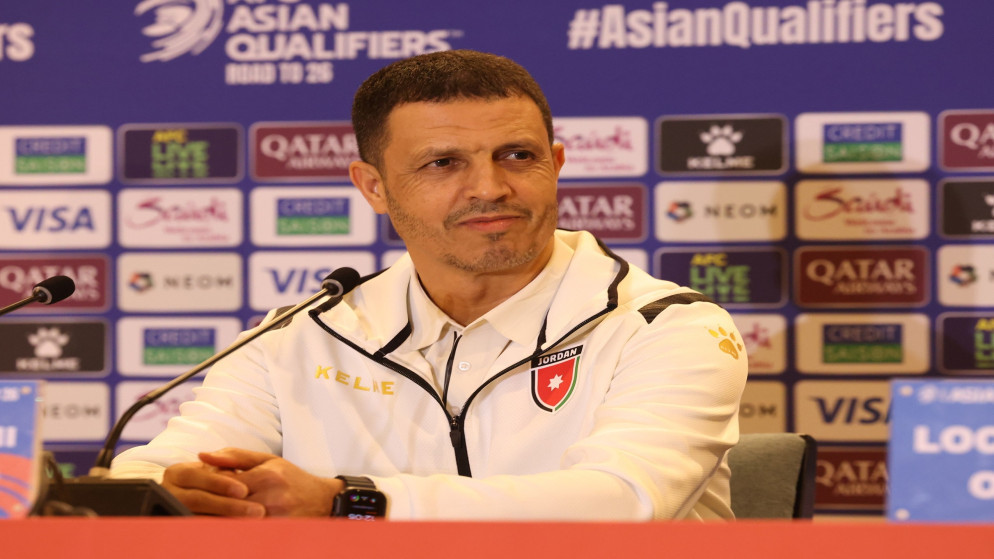مدرب المنتخب الوطني لكرة القدم، جمال السلامي. (بترا)