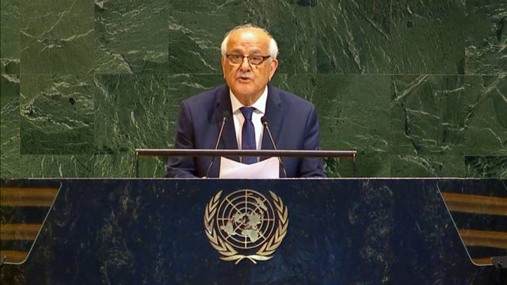 المندوب الدائم لدولة فلسطين لدى الأمم المتحدة، رياض منصور. (وكالة الأنباء الفلسطينية)