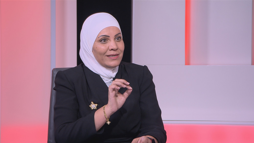 لقطة شاشة للمديرة العامة لمؤسسة الحسين للسرطان، نسرين قطامش، في برنامج صوت المملكة. 16 حزيران 2025