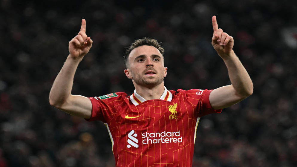 لاعب ليفربول البرتغالي ديوغو جوتا. 25 أيلول 2024. (أ ف ب)