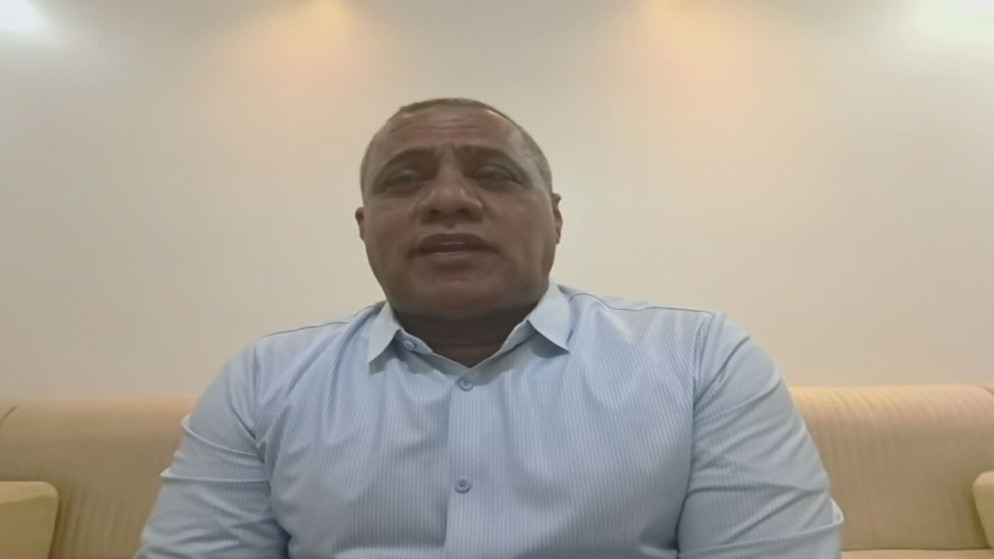 رئيس لجنة التفاوض العسكرية اليمنية اللواء الركن سمير صبري خلال حديثه لبرنامج العاشرة الذي يبث على قناة "المملكة".10/7/2025