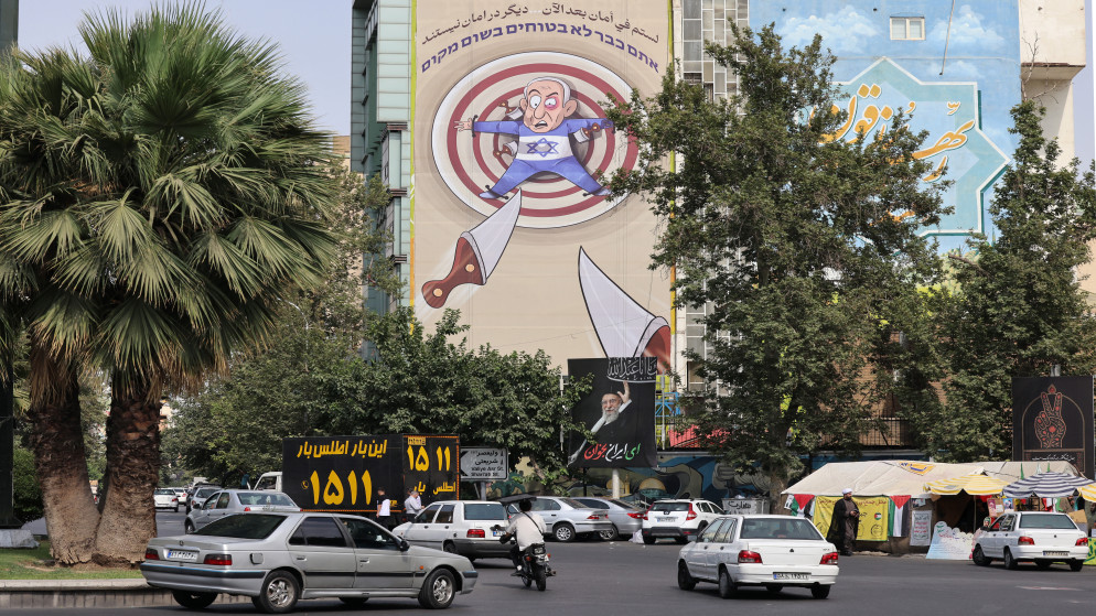 ساحة فلسطين في وسط طهران .13 يوليو/تموز 2025.(أ ف ب)