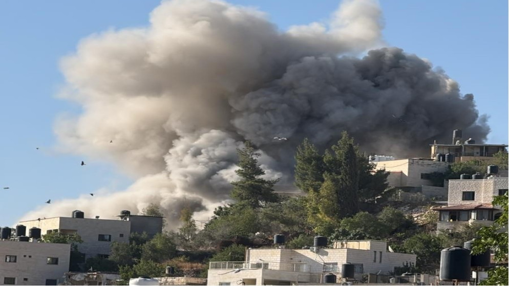 الاحتلال الإسرائيلي يفجر 3 منازل في بلدة قباطية جنوبي جنين. (وفا)