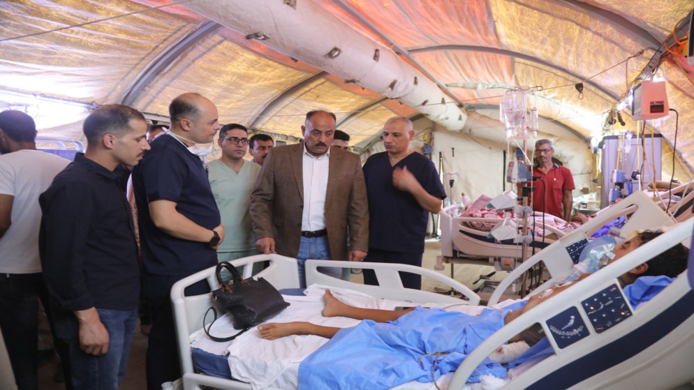 المستشفى الميداني الأردني جنوب غزة/7 يواصل تقديم خدماته الطبية والإنسانية للأهل في قطاع غزة. (القوات المسلحة الأردنية)