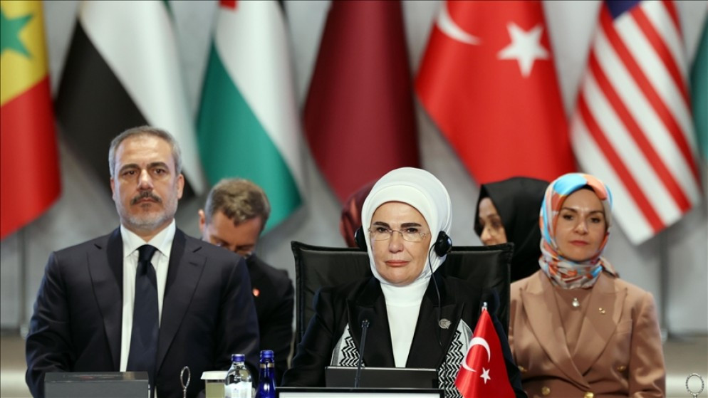 صورة أرشيفية لزوجة الرئيس التركي أمينة أردوغان. (الأناضول)