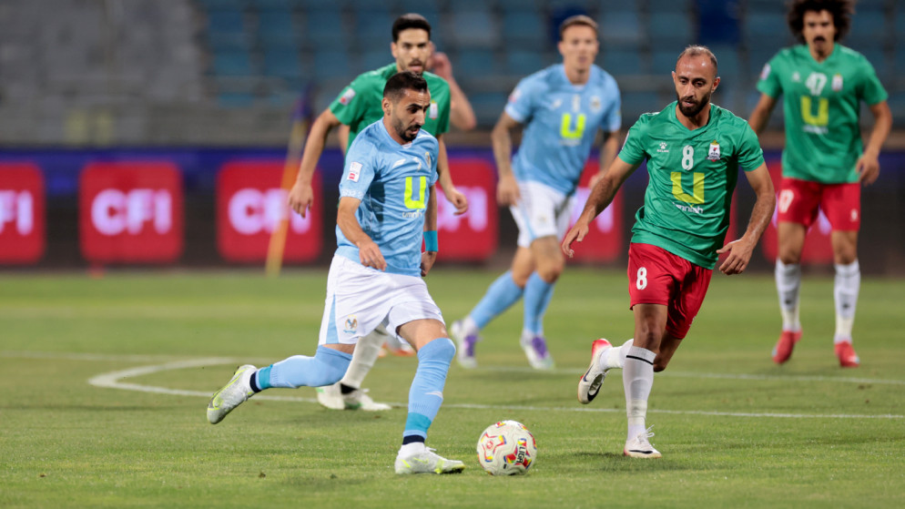 جانب من مباراة الفيصلي مع الوحدات. (الاتحاد الأردني لكرة القدم)