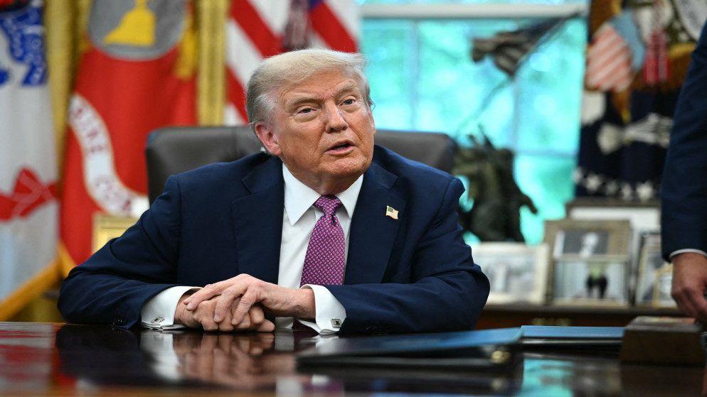 الرئيس الأميركي دونالد ترامب في المكتب البيضاوي بالبيت الأبيض بواشنطن العاصمة، 5 أيلول 2025. (أ ف ب)