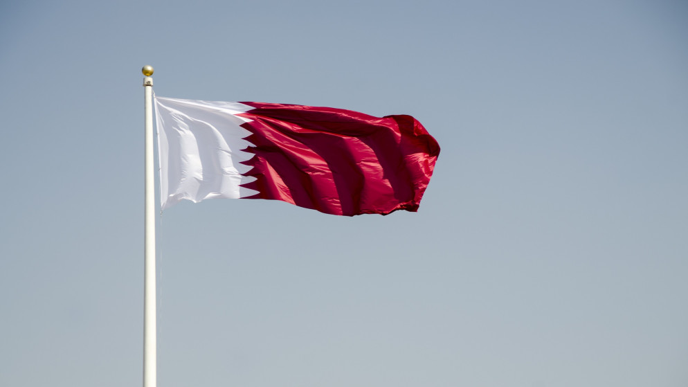 علم قطر.