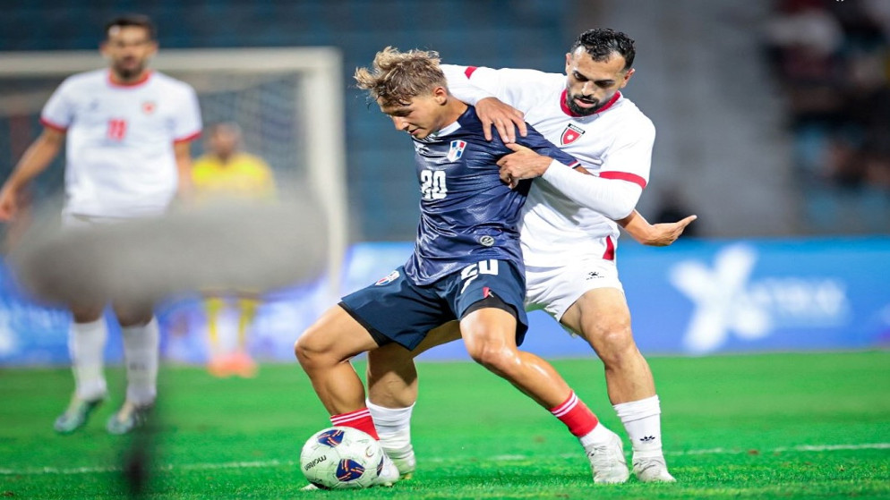 جانب من المباراة. (الاتحاد الأردني لكرة القدم)