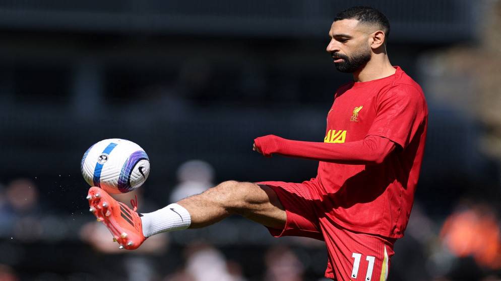 النجم المصري محمد صلاح، 6 نيسان 2025. (رويترز)