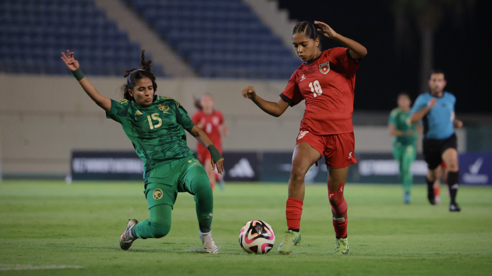 جانب من المباراة. (الاتحاد الأردني لكرة القدم)