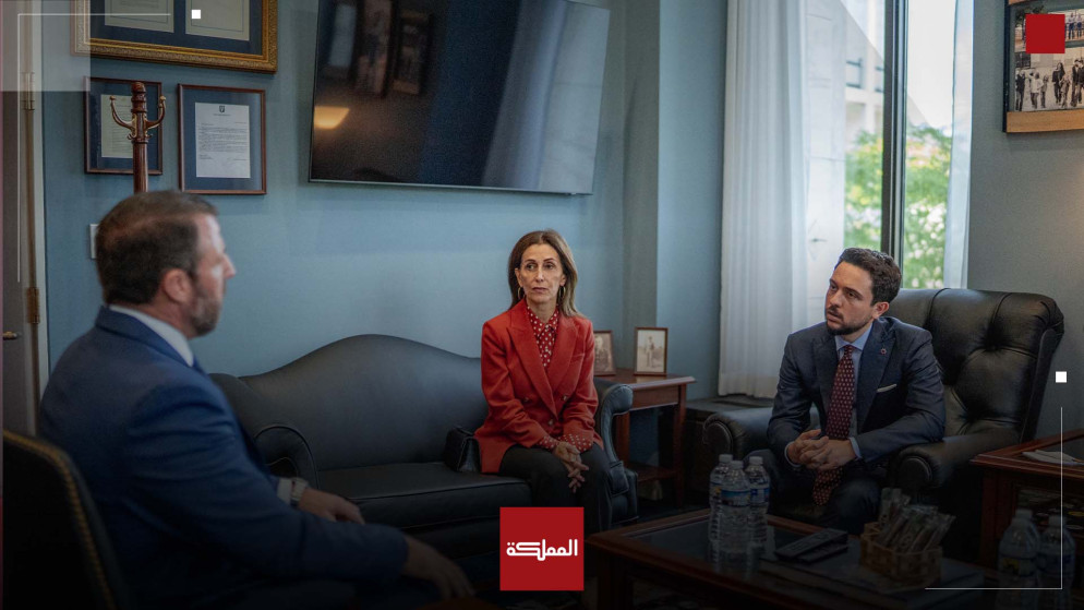 صاحب السمو الملكي ولي العهد الأمير الحسين بن عبدالله الثاني يلتقي السيناتور الأميركي ماركوين مولين في واشنطن. 18 أيلول 2025