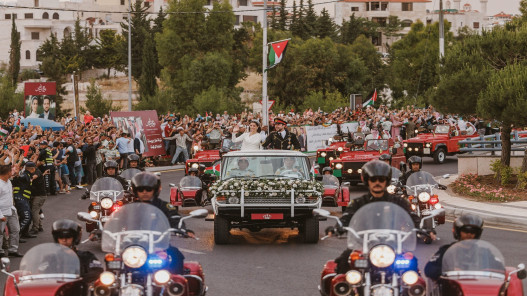  الملك: شكرا من القلب لأبناء وبنات شعبنا الذين شاركونا الفرحة بالحسين ورجوة 