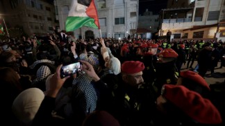 تظاهرة جديدة في محيط السفارة الإسرائيلية في عمان تضامنا مع غزة