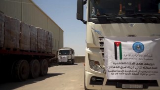 بالرغم من محاولة الاعتداء عليها.. وصول 35 شاحنة مساعدات أردنية إلى غزة