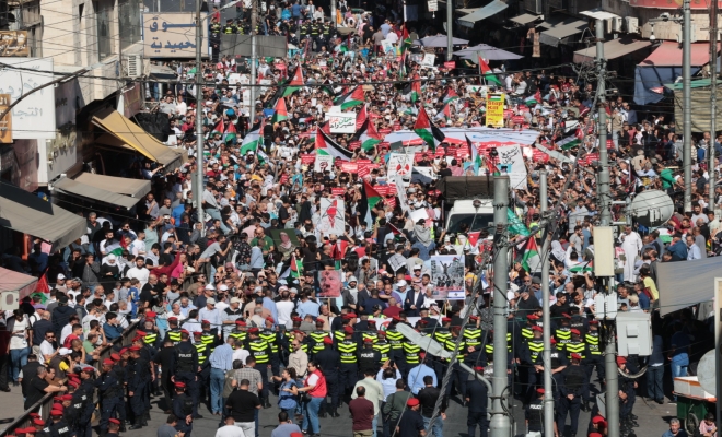 مسيرات حاشدة في الأردن إسنادا لغزة ورفضا للعدوان الإسرائيلي